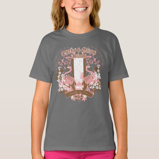 Flamingo Flower T-shirt (Voorkant)