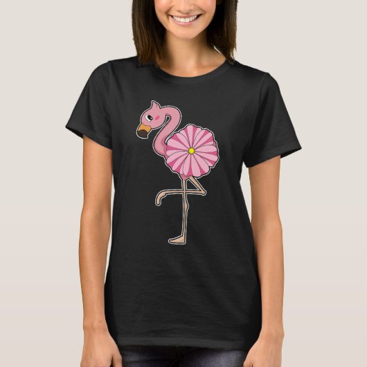Flamingo Flower T-shirt (Voorkant)