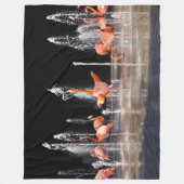 FLAMINGO FOUNTAINE FLEECE DEKEN (Voorkant)