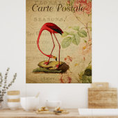 Flamingo  Frans Briefkaart Poster (Keuken)