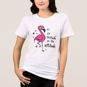 Flamingo Fun - Levendige tropische vogelkunst voor Tri-Blend Shirt
