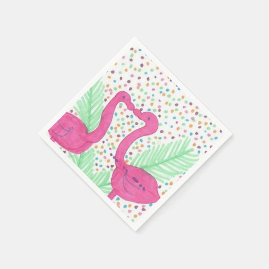 Flamingo Fun Tropical Pattern Servetten (Hoek)