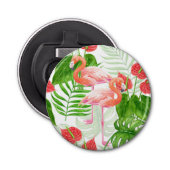 Flamingo garden button flesopener (Voorkant)