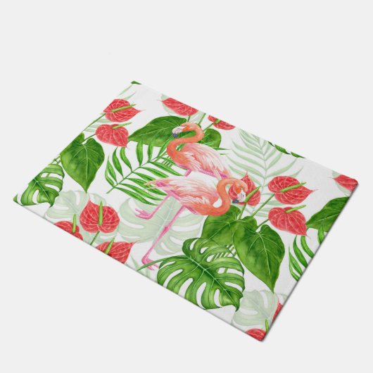 Flamingo garden deurmat (Schuin)