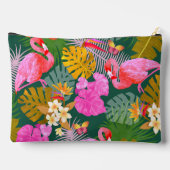 Flamingo Garden Donkergroen Etui (Achterkant)