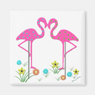 Flamingo Garden Magnet Magneet