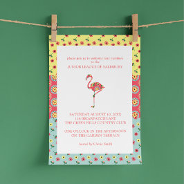 Flamingo Garden Party-uitnodigingen Kaart