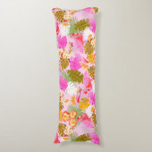 Flamingo Garden Pink Lichaamskussen (Voorkant Verticaal)