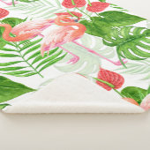 Flamingo garden sherpa deken (3/4)