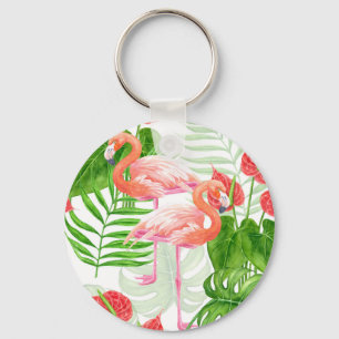 Flamingo garden sleutelhanger