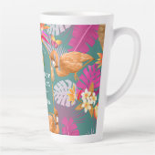 Flamingo Garden Turquoise Latte Mok (Rechts)
