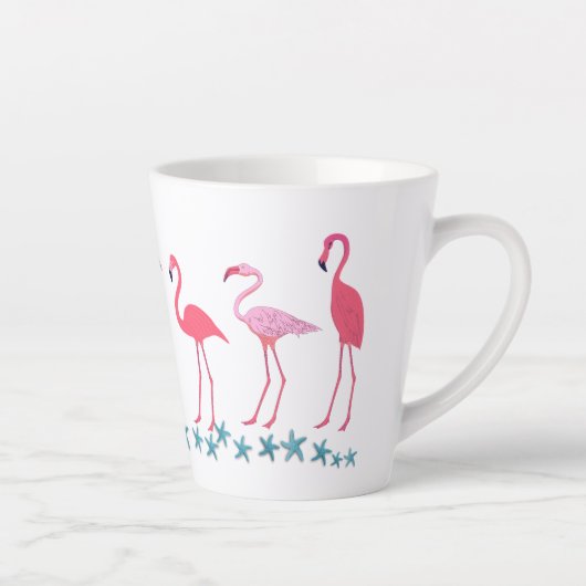 Flamingo Gathering and Starfish Latte Mok (Rechts)