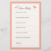 Flamingo | Geachte Baby Kaarten (Voorkant)