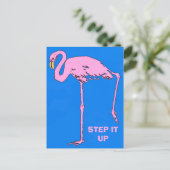  Flamingo, geef tekst Briefkaart uit (Staand voorkant)