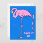  Flamingo, geef tekst Briefkaart uit (Voorkant / Achterkant)