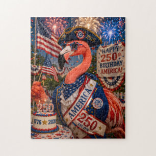 Flamingo Gefeliciteerd 250e Verjaardag Amerika 4 j Legpuzzel