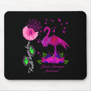 Flamingo geloof hoop liefde hersenaneurysma bewust muismat