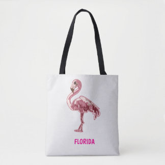 Flamingo gemalter pinker Flamingo  Draagtas