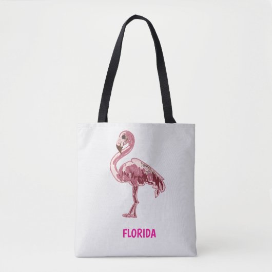 Flamingo gemalter pinker Flamingo  Draagtas (Voorkant)