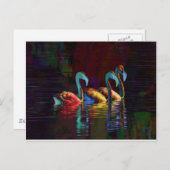 Flamingo geschenken briefkaart (Voorkant / Achterkant)