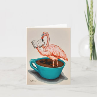Flamingo Get Well card Kaart