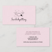 Flamingo Gezicht Gesloten Ogen Baby Dier Roze Scha Visitekaartje (Voorkant / Achterkant)