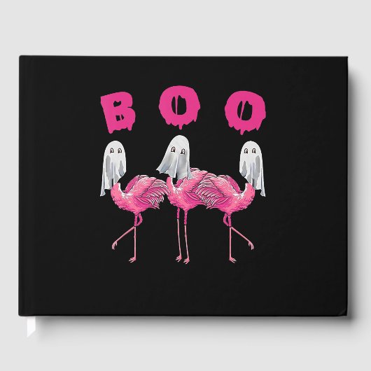 Flamingo | Ghost Flamingo Boo Halloween Costume Gastenboek (Voorkant)