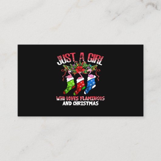 Flamingo Gift | Wie houdt van Flamingo en Kerstmis Informatiekaartje (Voorkant)