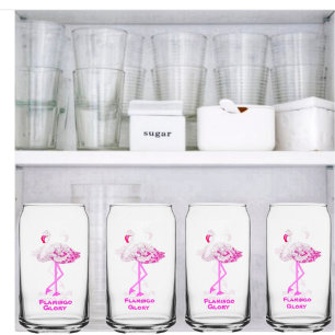 Flamingo Glory Drinkware Set Blikvorm Glas