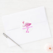Flamingo Glory Ronde Sticker (Envelop)