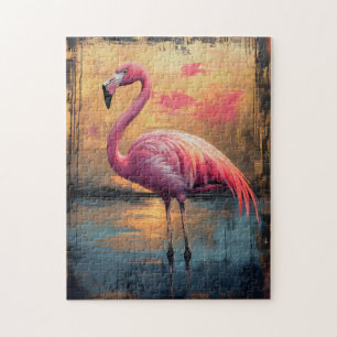 Flamingo Golden Sunset Paint Legpuzzel