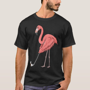 Flamingo Golf Flamingo die Golf T-Shirt speelt