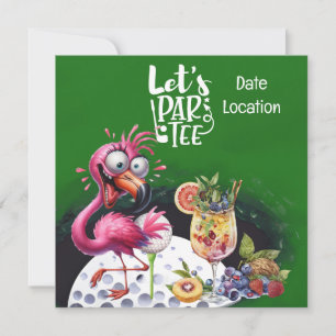 Flamingo Golf het is tijd om te par t-shirt feest