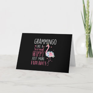 Flamingo Gramingo als een normale grammy gift grap Kaart