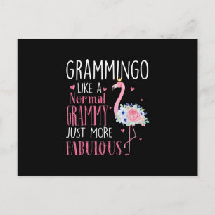 Flamingo Grammingo als een normale Grammy Gift Fun Briefkaart