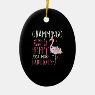 Flamingo Grammingo als een normale Grammy Gift Fun Keramisch Ornament