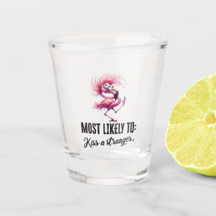 Flamingo Grappig Gezicht voor Partij Shot Glas