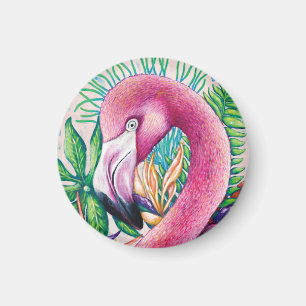 Flamingo Grappig Schattig Cool Uniek Fijne Kunstma Magneet