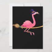 Flamingo | Grappige Flamingo Heks Halloween Feestdagenkaart (Voorkant)