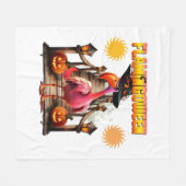 Flamingo Halloween Fleece Deken (Voorkant (Horizontaal))