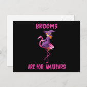 Flamingo | Halloween kostuum Flamingoween Uitnodiging Briefkaart (Voorkant / Achterkant)