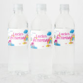 Flamingo Hand Drawn Water Labels Waterfles Etiket (Flessen)