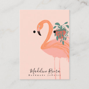 Flamingo Handgemaakte Ambachtelijke Oorbellen Disp Contactkaartje