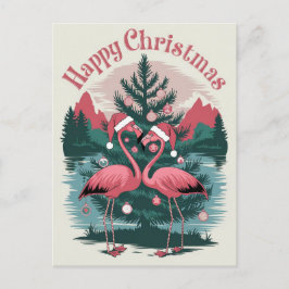 Flamingo Happy Christmas Briefkaart