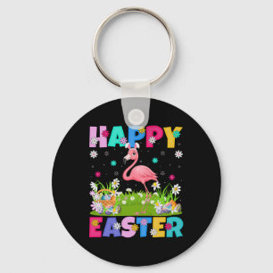 Flamingo Happy Easter Egg Hunt Bunny Ear Flamingo Sleutelhanger