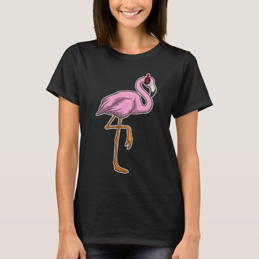 Flamingo Headphone Music T-shirt (Voorkant)