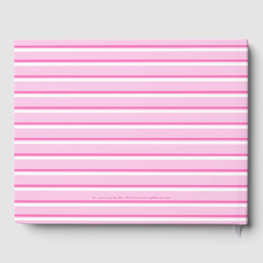 Flamingo heet roze grafisch baby shower gastenboek (Achterkant)