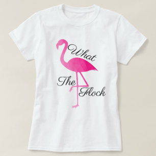 Flamingo heet roze ombre geometrisch wat de kudde t-shirt