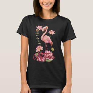Flamingo Het zit allemaal in de houding Roze Vogel T-shirt