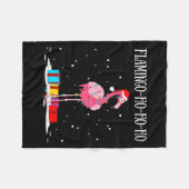 Flamingo Ho Ho Ho Nk Christmas Tree Lights Chain X Fleece Deken (Voorkant (Horizontaal))